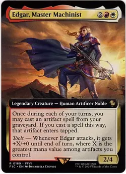 MTG Final Fantasy Edgar, Master Mechanist Extended Art (Rare) - Image 1