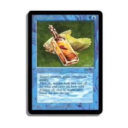 WOTC MtG Arabian Nights Fishliver Oil - Dark (C3) EX - Image 1