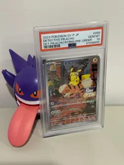 POKEMON DETECTIVE PIKACHU JAPANESE PRE-ORDER PROMO 098/SV-P PSA 10 Gem Mint !!! - Image 1
