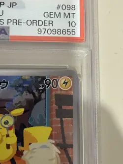 POKEMON DETECTIVE PIKACHU JAPANESE PRE-ORDER PROMO 098/SV-P PSA 10 Gem Mint !!! - Image 3