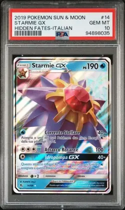 Pokemon PSA 10 Starmie GX #14 Sole & Luna Destino Sfuggente 2019 Italiano - Image 2