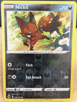 Pokemon Sword & Shield Champion's Path 046 /073 Nickit COMMON Reverse Holo - Image 1
