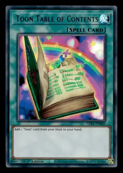 Toon Table of Contents LDS1-EN069 Purple Ultra Rare - Yugioh - Image 1