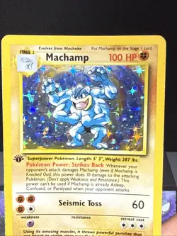 Pokemon Card Machamp 8/102 1st Edition Rare Holo Base Set WOTC Light Play - Image 2