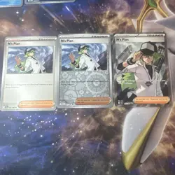 N's Plan 163/086 Full Art Trainer Black Bolt Pokemon TCG English Card White 10.5 - Image 4