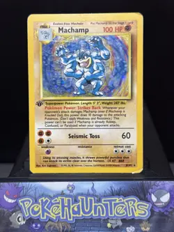 Pokemon Card Machamp 8/102 1st Edition Rare Holo Base Set WOTC Played 3 - Image 1