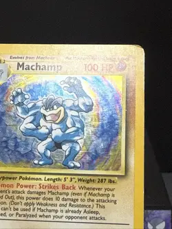 Pokemon Card Machamp 8/102 1st Edition Rare Holo Base Set WOTC Played 3 - Image 3