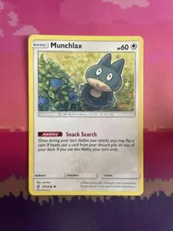 Pokemon Card Munchlax Unified Minds Uncommon 173/236 Near Mint - Image 1