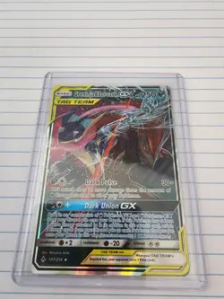 Pokemon Unbroken Bonds Greninja & Zoroark GX 107/214 Ultra Rare SM Holo Card - Image 1