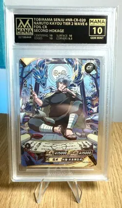 Tobirama Senju NR-CR-020 Naruto Kayou Card AI Grade Mana 10 Gem Mint - Image 1