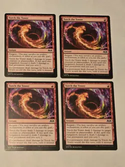 4x Torch the Tower - Wilds of Eldraine - Near Mint - MTG - Image 1