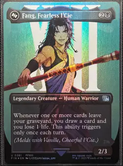 MTG Final Fantasy Fang, Fearless l'Cie Borderless Foil (Uncommon) - Image 1