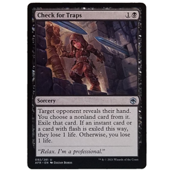 x4 Check for Traps AFR MTG M/NM Playset Uncommon Black Sorcery Adventures TCG - Image 1