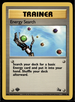 Pokemon TCG | Fossil Set | Energy Search| 59/62 | 1st Edition | NM - Image 1