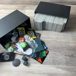 Pokemon Accessories Bundle Coins, GX Tags, Dice, Cards Over 300 Energy 1037187591761 - Image 1