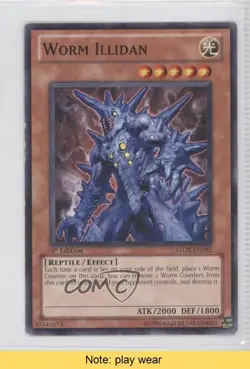 Worm Illidan 1st Ed. YuGiOh Storm of Ragnarok #STOR-EN095 READ 1e7 - Image 1