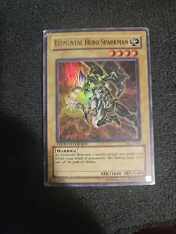 Elemental Hero Sparkman YuGiOh Card YSD-ENS01 ULTRA RARE LIMITED EDITION - Image 1