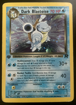 Dark Blastoise Holo - 1st Edition Team Rocket 3/82 - Vintage Pokemon Card - MP - Image 1