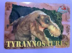 Ferocious Tyrannosaurus Dinosaur Card 2001 Card #2 Jurassic Park III Meiji Japan - Image 1