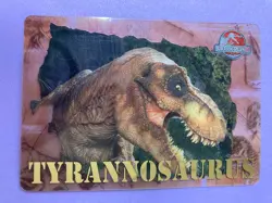 Ferocious Tyrannosaurus Dinosaur Card 2001 Card #2 Jurassic Park III Meiji Japan - Image 3