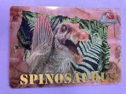 Fierce Spinosaurus Dinosaur Card 2001 Card #4 Jurassic Park III Meiji Japanese - Image 1