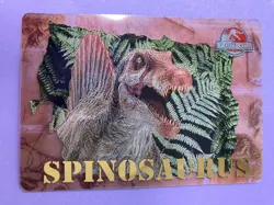 Fierce Spinosaurus Dinosaur Card 2001 Card #4 Jurassic Park III Meiji Japanese - Image 2