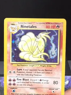 Pokemon Card Ninetales 12/102 Rare Holo Base Set WOTC Light Play 2 - Image 2