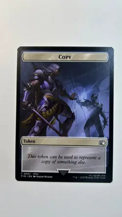 MTG Final Fantasy Double Sided Token Copy Hero #001/0002 Magic the Gathering - Image 1