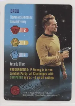 1996 Star Trek - The Card Game Crew Lieutenant Commander Benjamin Finney c7w - Image 1