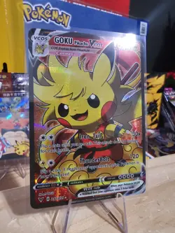 Pikachu Goku Poncho Pokemon Card - Holofoil FULL ART - DBZ - VCOS Cosplay - Image 3