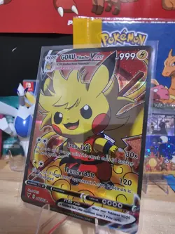 Pikachu Goku Poncho Pokemon Card - Holofoil FULL ART - DBZ - VCOS Cosplay - Image 4