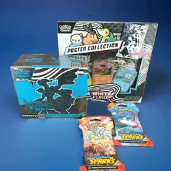 Pokemon TCG Scarlet & Violet Black Bolt ETB, Poster Collection & 2 Surging Packs - Image 1