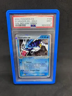 2004 POKEMON EX FIRE RED & LEAF GREEN #109 GYARADOS EX-HOLO PSA 9 + Graded Guard - Image 1
