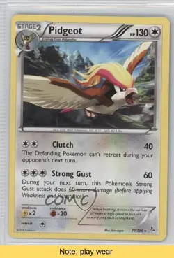 Pidgeot Pokemon XY Flashfire #77 READ 0q4 - Image 1