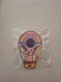 Ultra Rare Pokemon Limited Lotte World Badge Pins Mentali Espeon Balloon Ridge - Image 2
