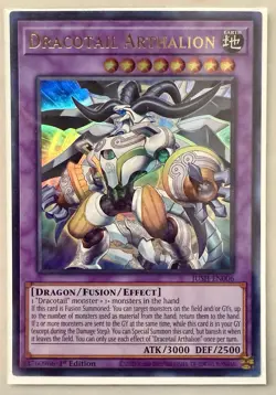 Yugioh! 1x Dracotail Arthalion JUSH-EN006 Ultra Rare 1st Ed NM - Image 1
