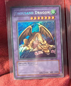Yugioh Thousand Dragon MRD-143 Secret Rare Unlimited REVERSE FOIL ERROR MP/HP - Image 1