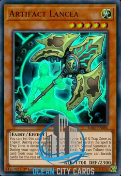 Yugioh RA01-EN006 / DUDE-EN033 Artifact Lancea Ultra Rare 1st Edition - Image 1