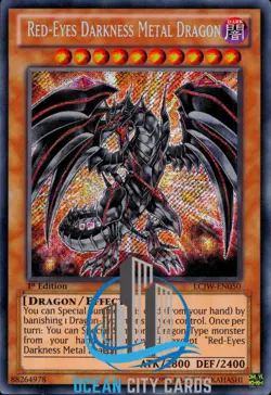 Yugioh Red-Eyes Darkness Metal Dragon LCJW-EN050 Secret Rare 1st Edition - Image 1