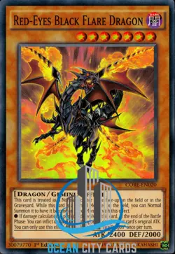 Yugioh Red-Eyes Black Flare Dragon Super Rare CORE-EN020 - Image 3