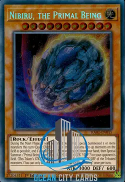 Yugioh Nibiru, The Primal Being RA01-EN015 / BROL-EN080 Secret Rare 1st Ed - Image 1