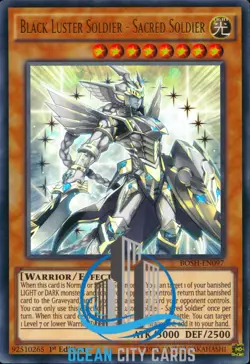 Yugioh BOSH-EN097 Black Luster Soldier - Sacred Soldier Ultra 1st Edition - Image 1
