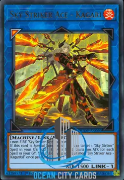 Yugioh Sky Striker Ace - Kagari DUOV-EN060 1st Ultra Rare - Image 1