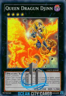 Yugioh Queen Dragun Djinn Super Rare - Image 1