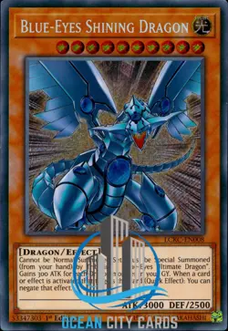 Yugioh Blue-Eyes Shining Dragon LCKC-EN008 Secret Rare 1st Edition - Image 1