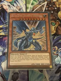 Yugioh Blue-Eyes Shining Dragon LCKC-EN008 Secret Rare 1st Edition - Image 1