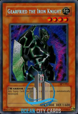 Yugioh BPT-012 Gearfried The Iron Knight Secret Rare Limited Edition LP - Image 1