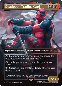 Deadpool, Trading Card (Borderless) [SLD-1753] - Secret Lair Drop - Image 1