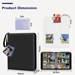 Card Binder 9 Pocket, Trading Card Binder with Card Display Design, 720 Doubl... - Image 5