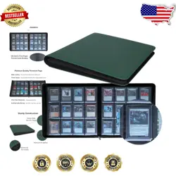 Card Storage Case: 12-Pocket Binder for 432 Toploaders - Forest Green - Image 1